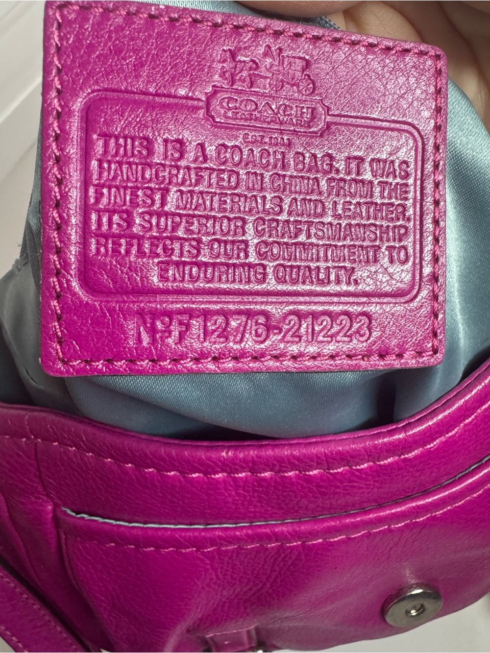 #440 Coach Madison Annabelle Leather Two-Way Satchel Crossbody Bag - Picture 11 of 17